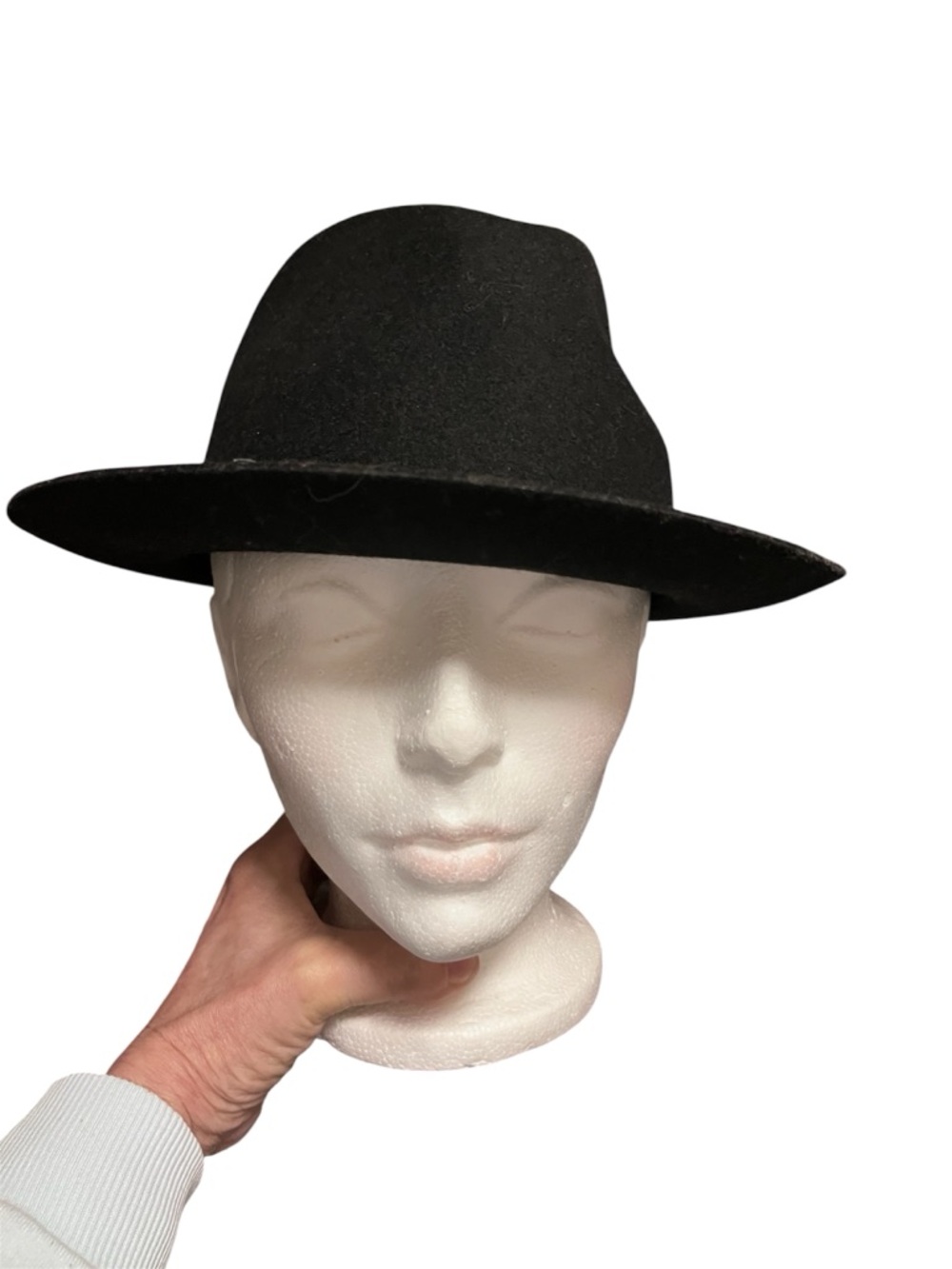 A.S. 98 Black Wool Felt  Hat – Handcrafted Italian Design with Leather Band